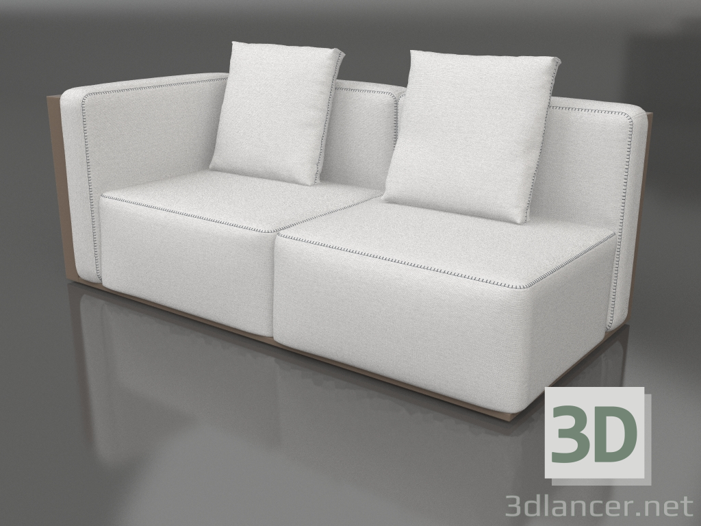 modello 3D Modulo divano, sezione 1 sinistra (Bronzo) - anteprima