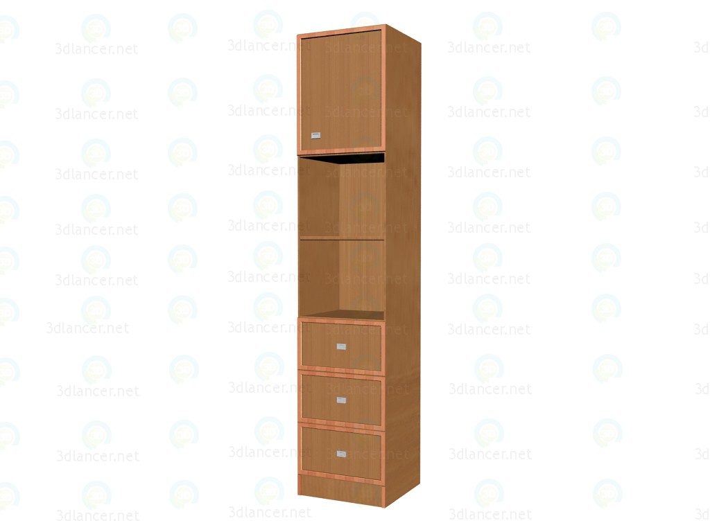 3d model Section 1 door and 3 drawers A223 - preview