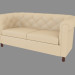 3d model Double leather sofa (165) - preview