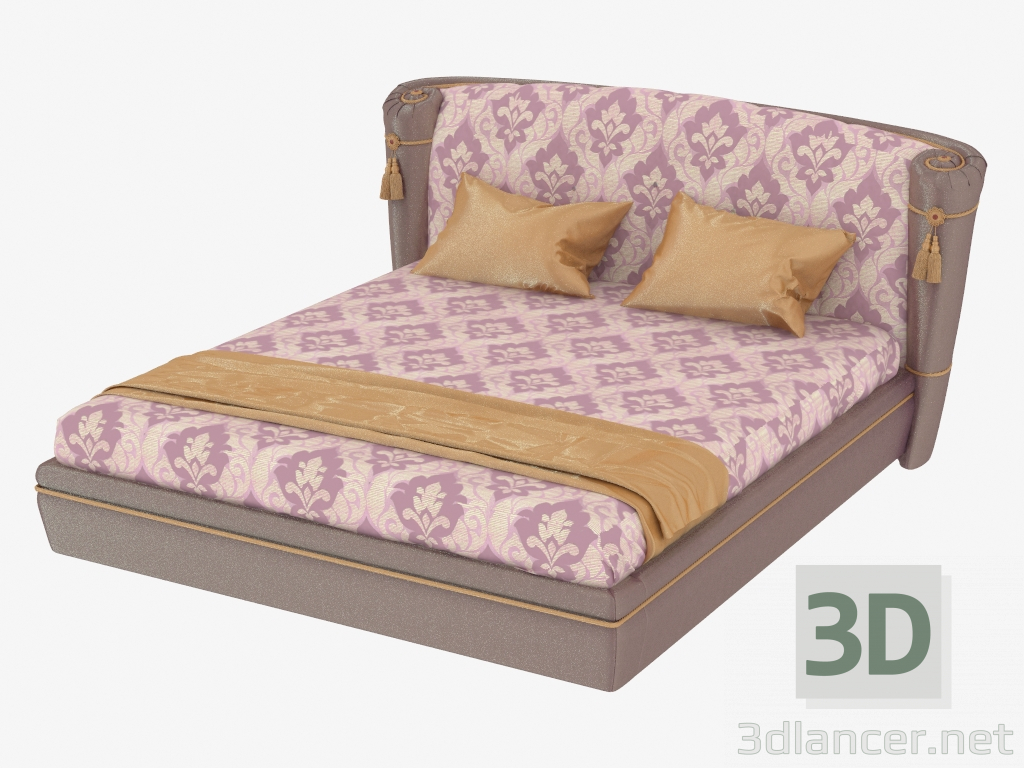 3D modeli Çift kişilik yatak Pompei - önizleme