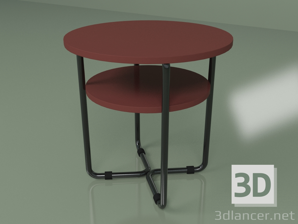 3 डी मॉडल कॉफी टेबल (बरगंडी) - पूर्वावलोकन