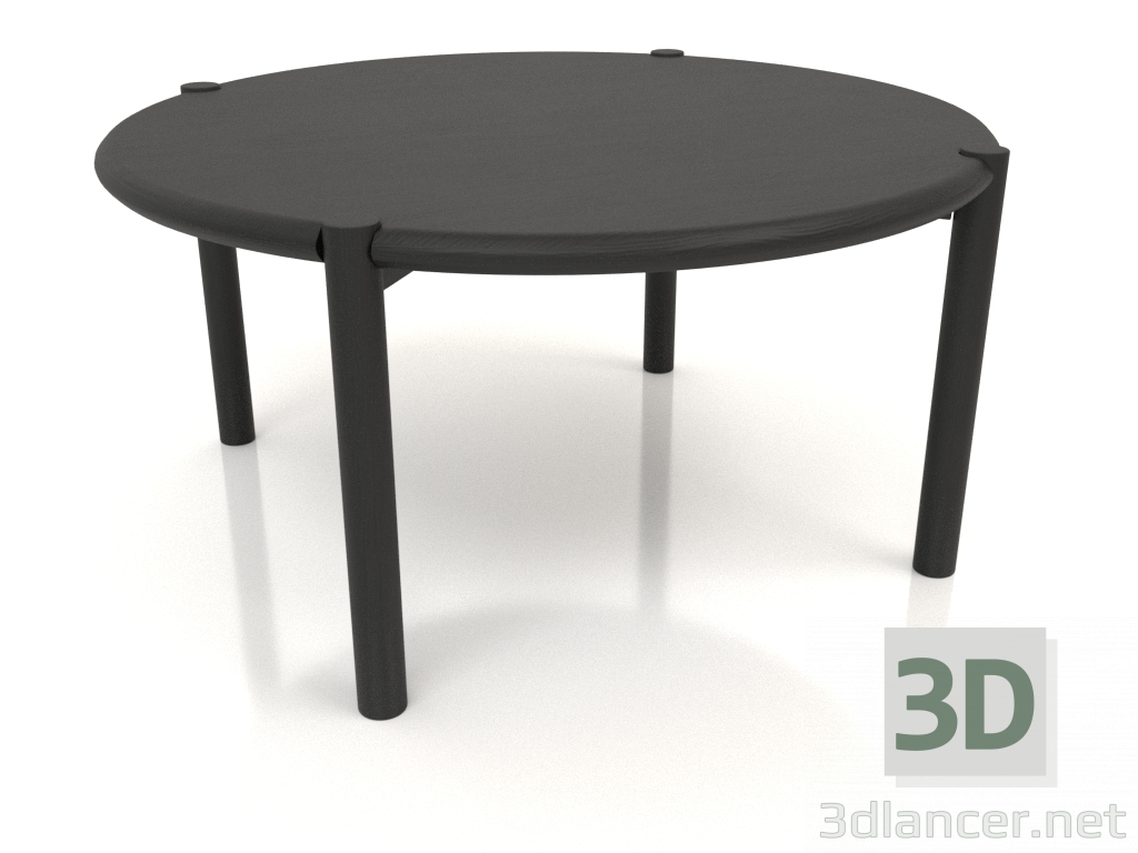 modello 3D Tavolino JT 053 (estremità arrotondata) (P=820x400, legno nero) - anteprima