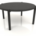 modello 3D Tavolino JT 053 (estremità arrotondata) (P=820x400, legno nero) - anteprima