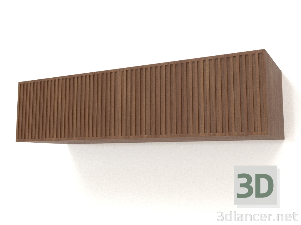 3 डी मॉडल हैंगिंग शेल्फ ST 06 (2 नालीदार दरवाजे, 1000x315x250, लकड़ी की भूरी रोशनी) - पूर्वावलोकन