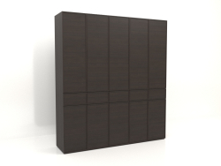 Wardrobe MW 03 wood (2500x580x2800, wood brown dark)