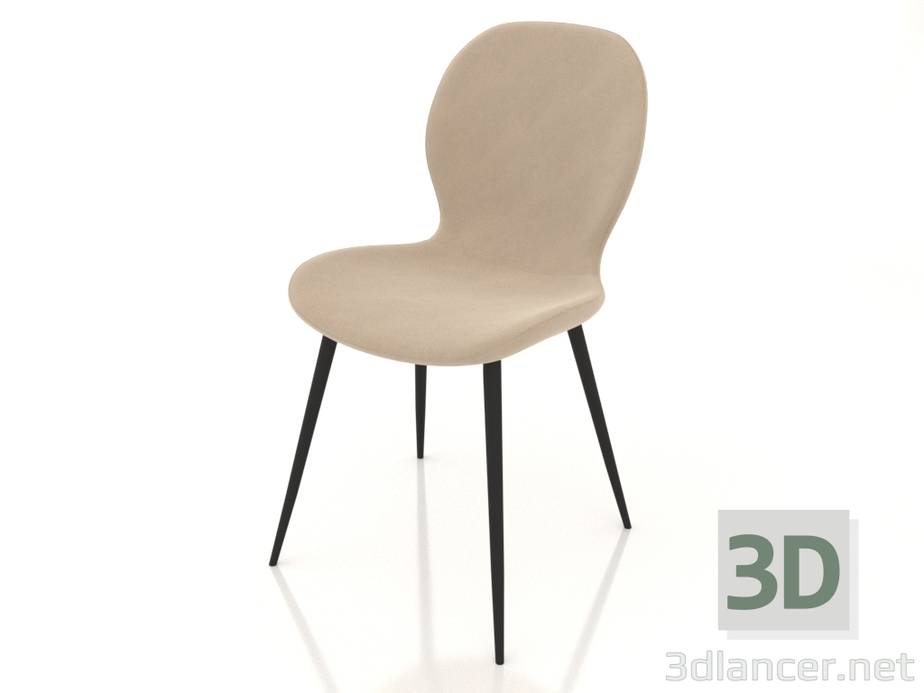 3D modeli Sandalye Nancy (bej-siyah) - önizleme