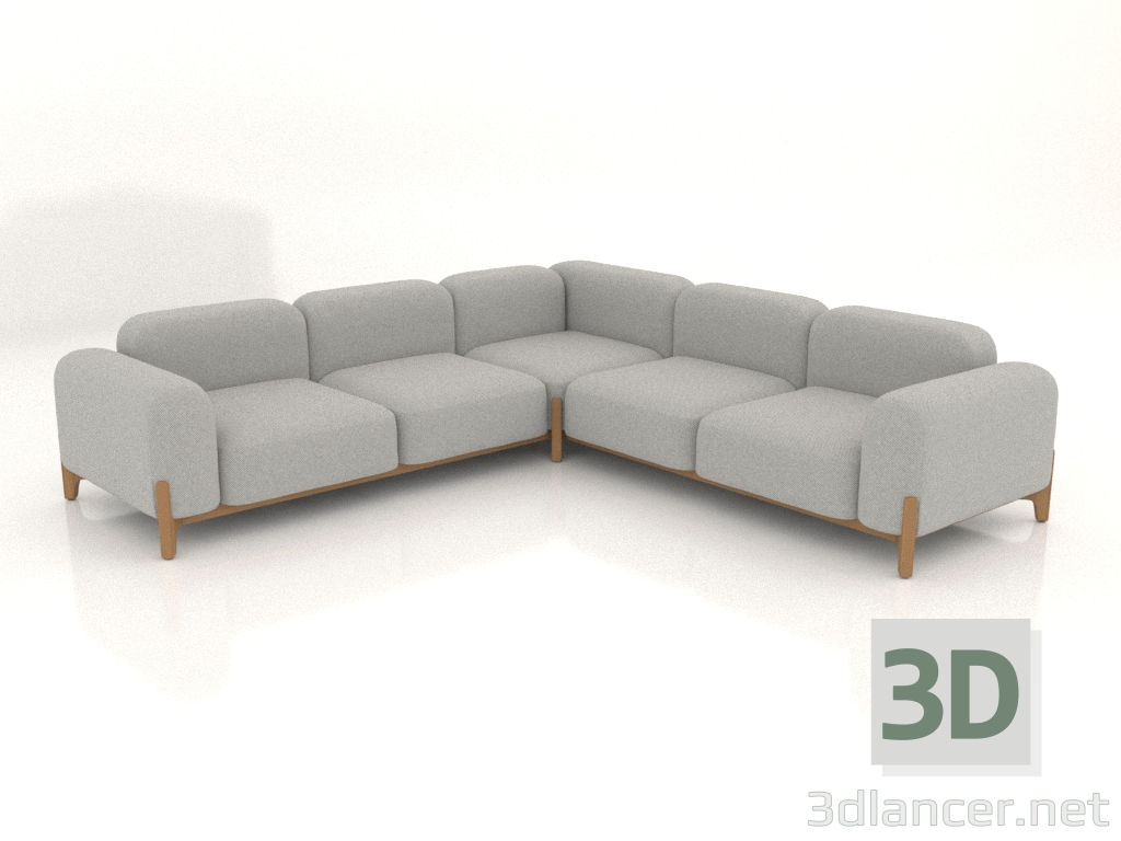 modèle 3D Canapé modulable (composition 29) - preview