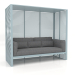 3d model Al Fresco sofa with aluminum frame and high back (Blue gray) - preview