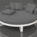 3d model Cama redonda para relax (Blanco) - vista previa