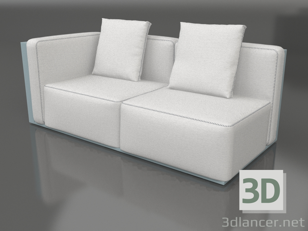 3D Modell Sofamodul Teil 1 links (Blaugrau) - Vorschau