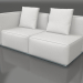 Modelo 3d Módulo de sofá, seção 1 esquerda (azul cinza) - preview