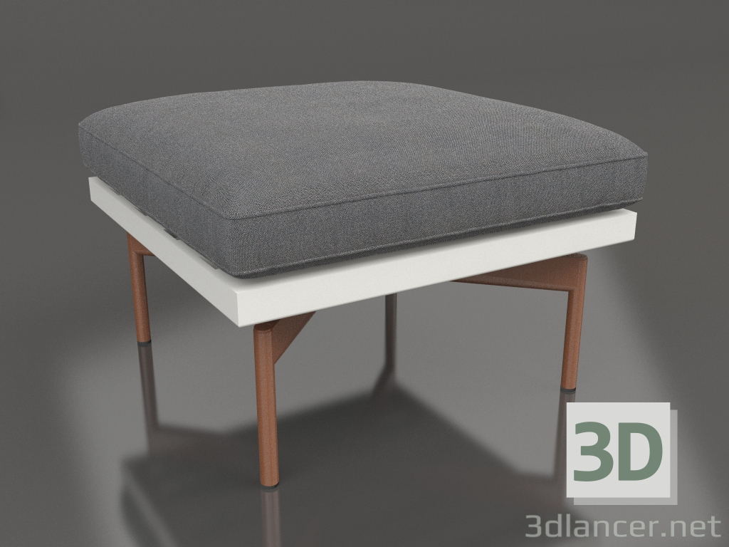 3d model Pouf for a club chair (Agate gray) - preview