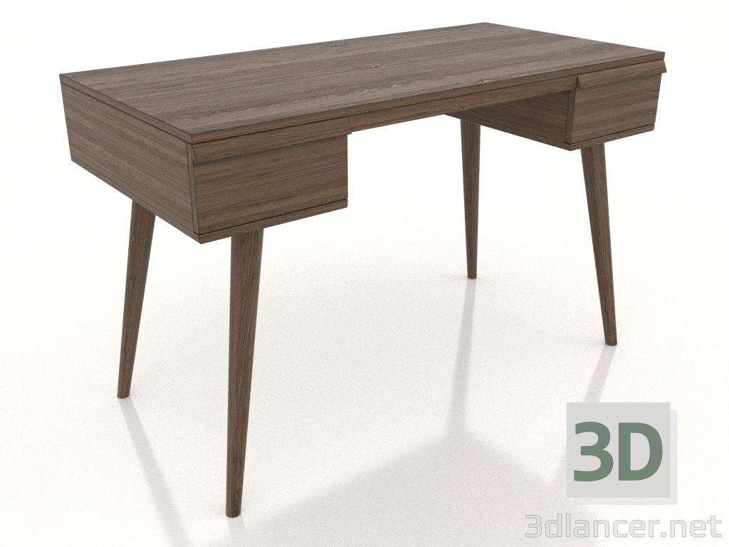 modèle 3D Bureau 1200x600 mm (frêne éclairci noyer) - preview