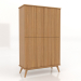 3d model Armario 5 1000x450x1650 mm (roble natural) - vista previa
