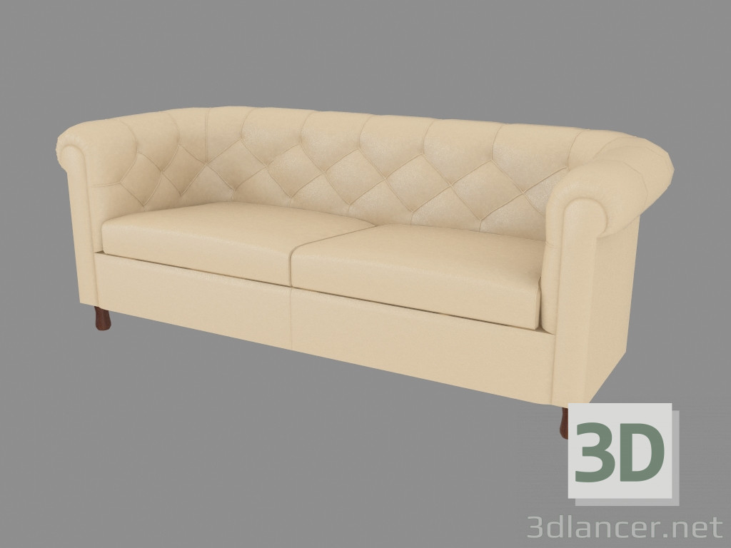 3d модель Шкіряний диван двоспальний (190) – превью