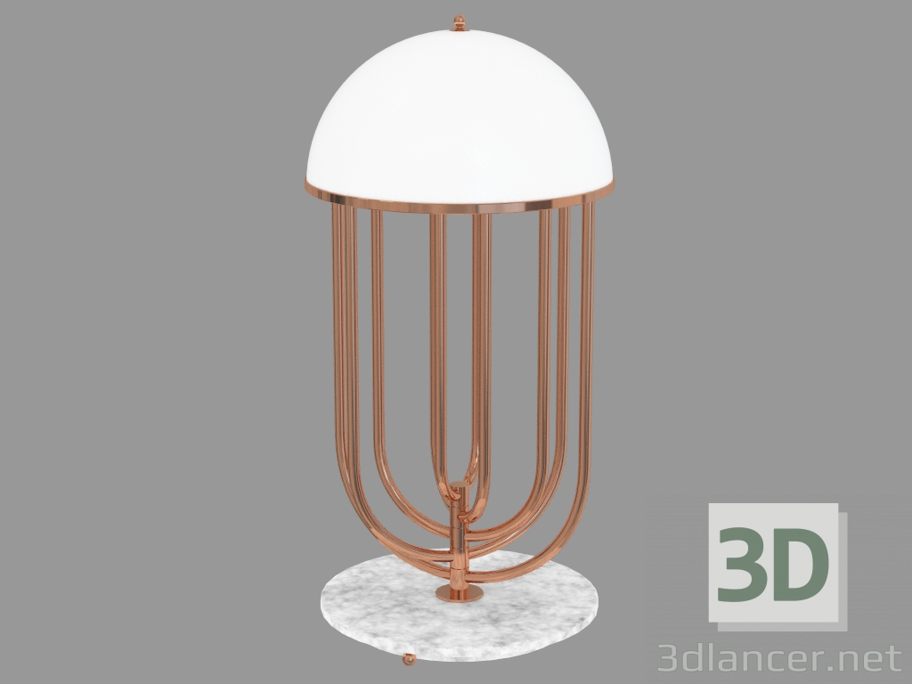 modello 3D lampada da tavolo TURNER (bianco) - anteprima
