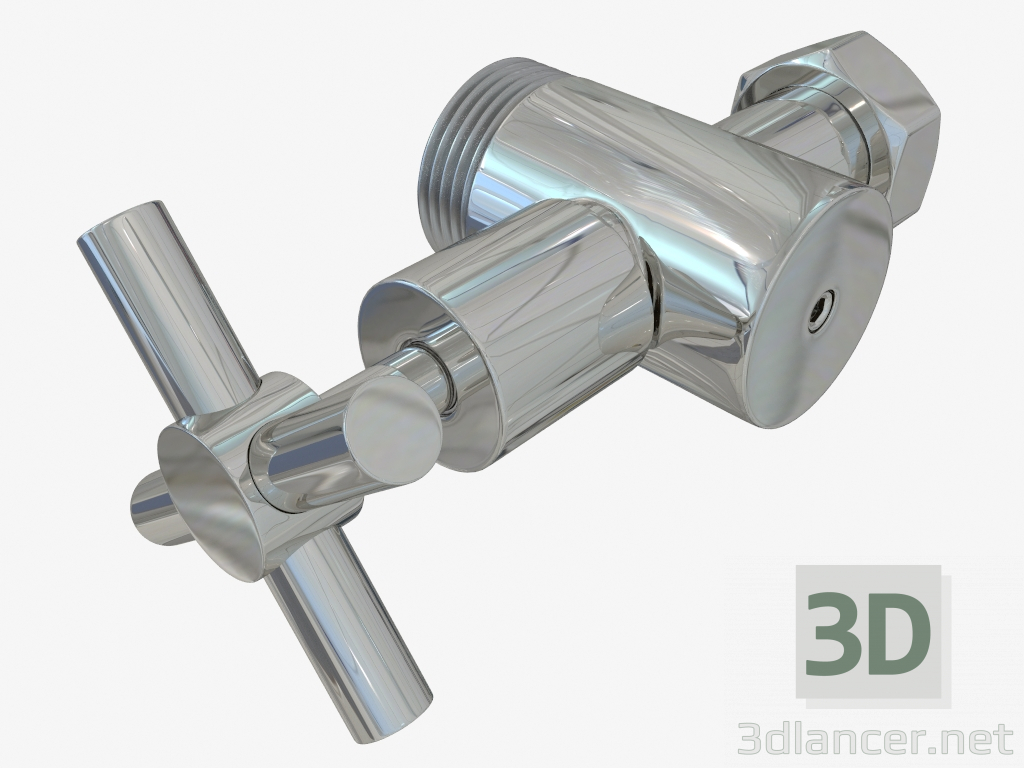 3d model The gate with the valve angular (cross) G1''HPxG3-4NG - preview