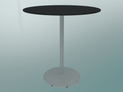 Table BON (9382-01 (⌀ 70cm), H 74cm, HPL noir, blanc en fonte blanche)