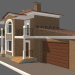 modello 3D Casa con garage. - anteprima