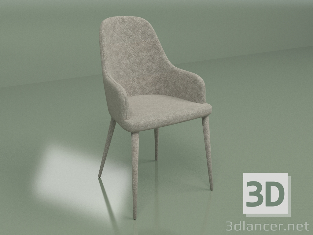 modèle 3D Chaise Elizabeth (beige) - preview