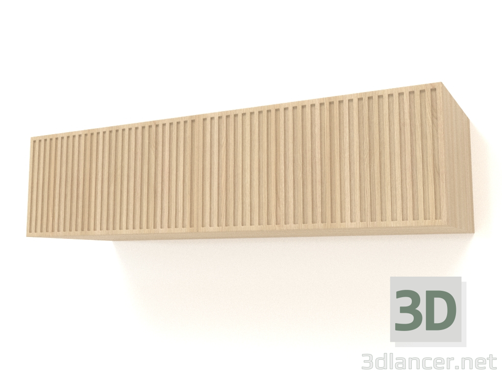 modello 3D Mensola pensile ST 06 (2 ante grecate, 1000x315x250, legno bianco) - anteprima