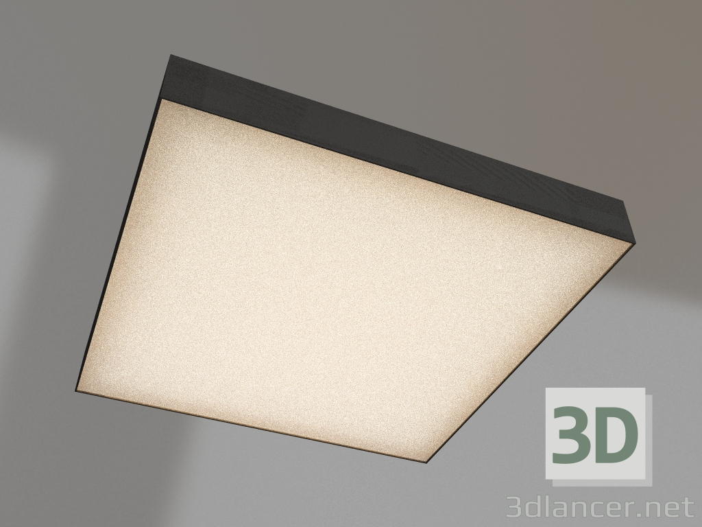 modèle 3D Lampe SP-QUADRO-S500x500-50W Warm3000 (BK, 120 degrés, 230V) - preview