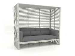 Al Fresco sofa with aluminum frame and high back (Cement gray)