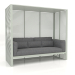 3d model Al Fresco sofa with aluminum frame and high back (Cement gray) - preview