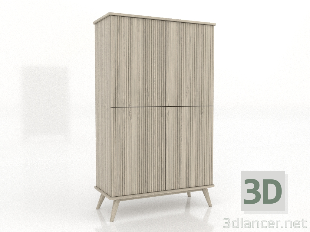 3d model Cabinet 5 1000x450x1650 mm (lightened oak) - preview 3d model Cabinet 5 1000x450x1650 mm (lightened oak) - preview