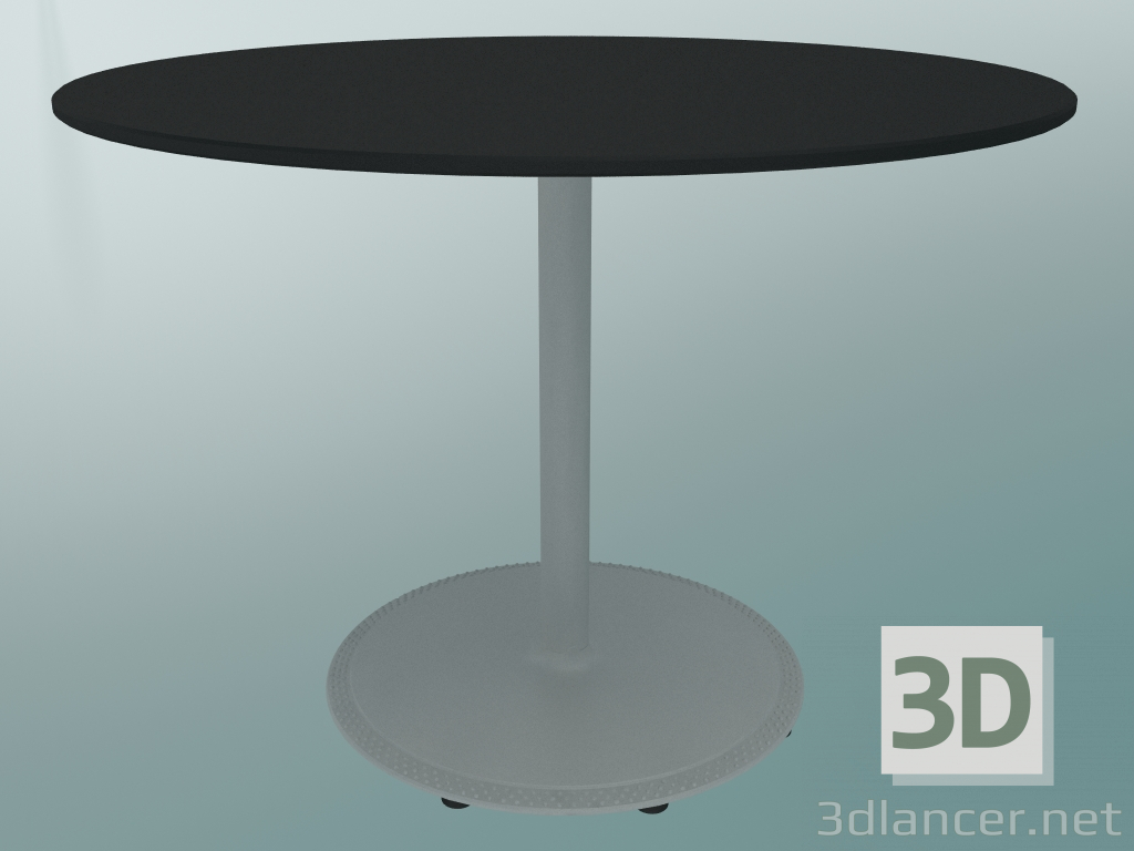 3D Modell Tisch BON (9382-51 (⌀ 70 cm), H 51 cm, HPL schwarz, Gusseisen weiß) - Vorschau