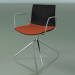 3D Modell Stuhl 0279 (drehbar, mit Armlehnen, mit Sitzkissen, LU1, PO00109) - Vorschau