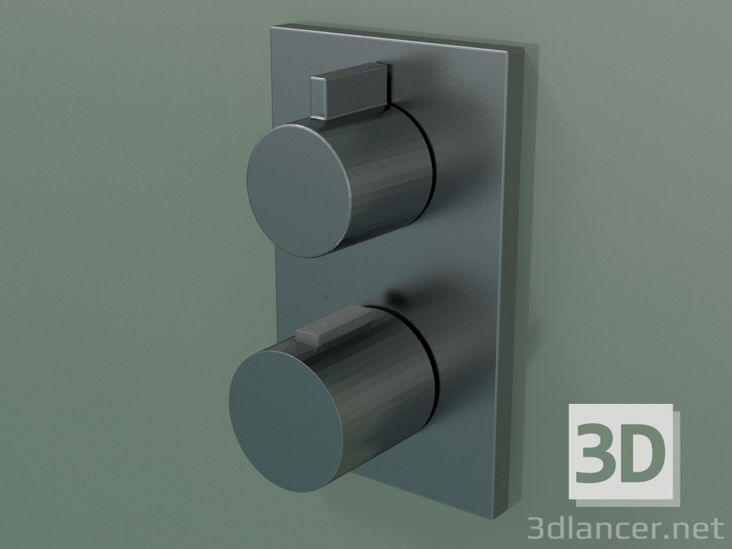 3D modeli Ankastre duş ve banyo termostatı, tek çıkışlı (36425670-990010) - önizleme