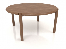 Table basse JT 053 (extrémité arrondie) (D=820x400, bois marron clair)