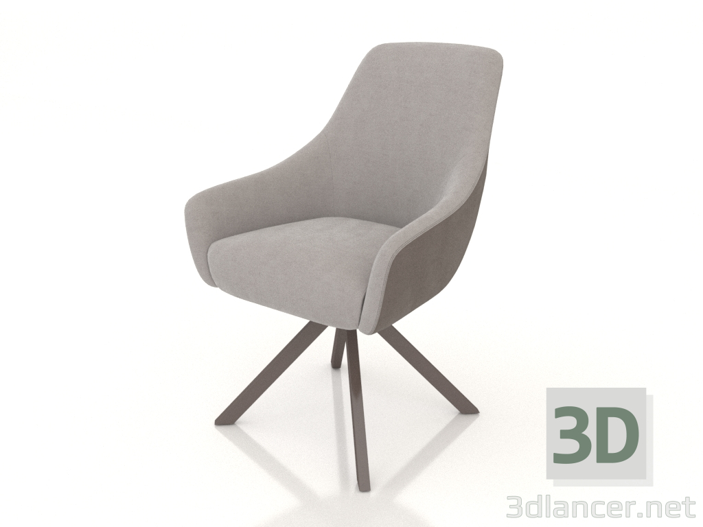 3D modeli Sandalye Emma (bej-cappuccino-bronz) - önizleme