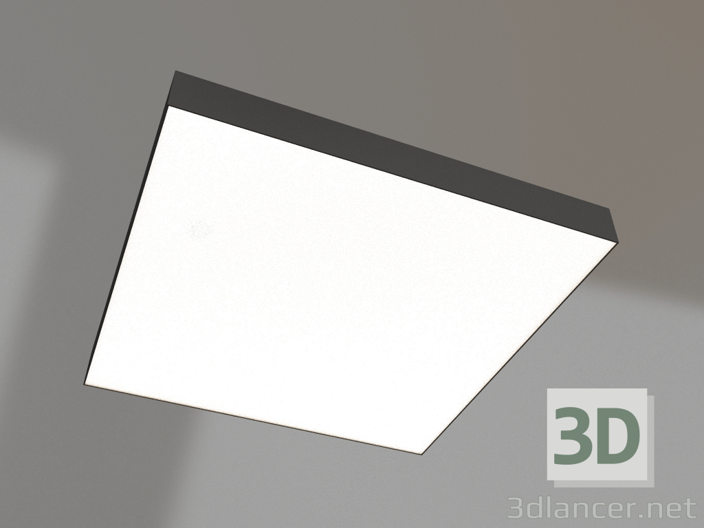 modèle 3D Lampe SP-QUADRO-S600x600-60W Day4000 (BK, 120 degrés, 230V) - preview
