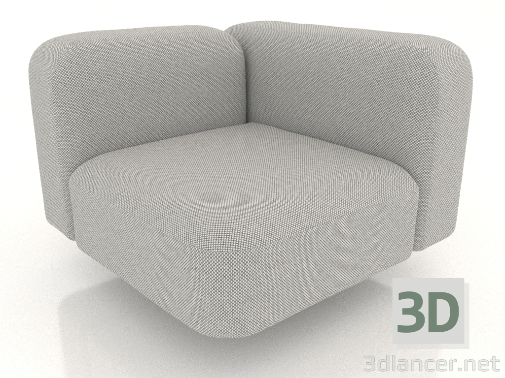 modello 3D Modulo divano angolare - anteprima