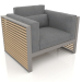 3d model Lounge chair with a high back (Quartz gray) - preview