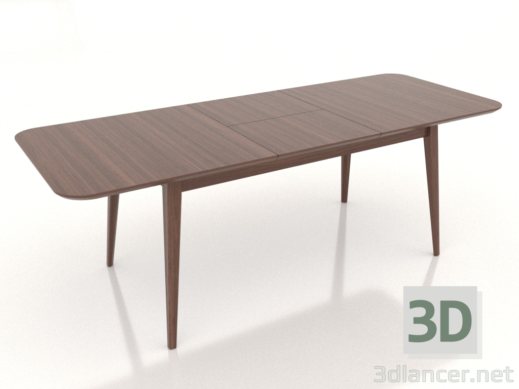 3D Modell Esstisch 2100x800 mm (Esche-Walnuss) - Vorschau