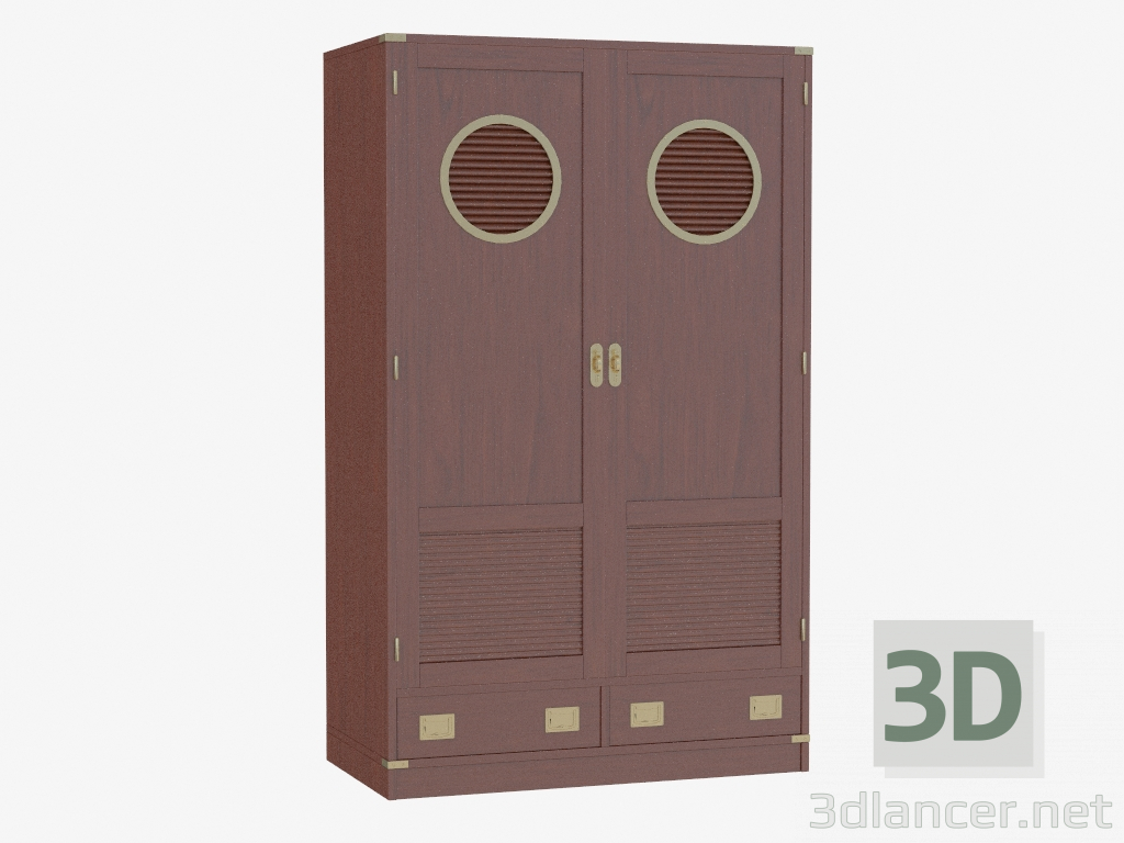 modèle 3D Armoire à deux portes dans un style marin - preview