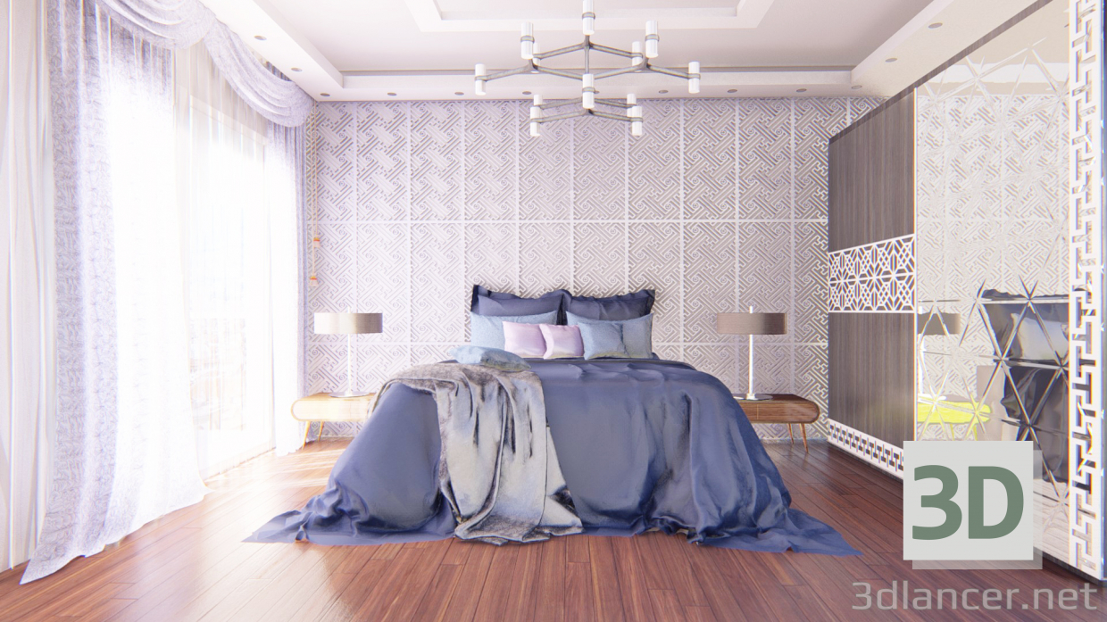 3d model bedroom - preview