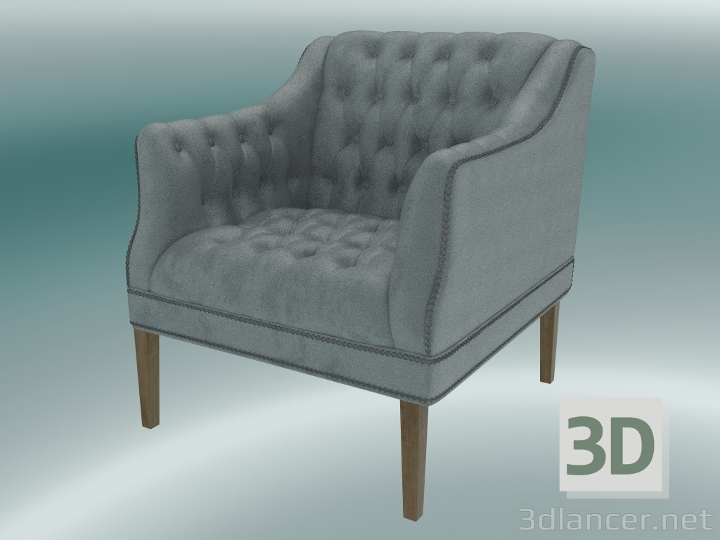 modèle 3D Fauteuil Bristol (Gris) - preview