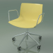 3d model Chair 0213 (5 wheels, with armrests, chrome, polypropylene PO00415) - preview