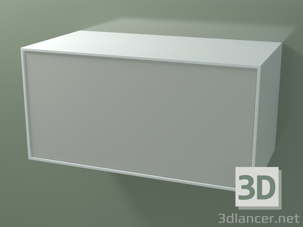 modello 3D Cassetto (8AUDCB03, Glacier White C01, HPL P02, L 96, P 50, H 48 cm) - anteprima