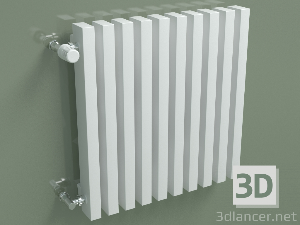 3d model Radiador vertical RETTA (10 secciones 500 mm 60x30, blanco brillo) - vista previa