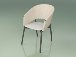 Cadeira confortável 022 (fumaça de metal, areia, resina de poliuretano cinza)