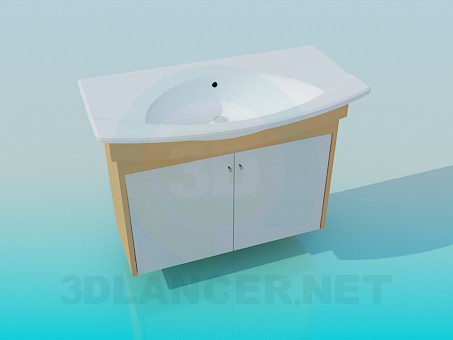 3d model Sink in bathroom - preview 3d model Sink in bathroom - preview