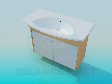 3d model Sink in bathroom - preview 3d model Sink in bathroom - preview