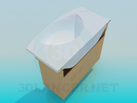 3d model Sink in bathroom - preview 3d model Sink in bathroom - preview