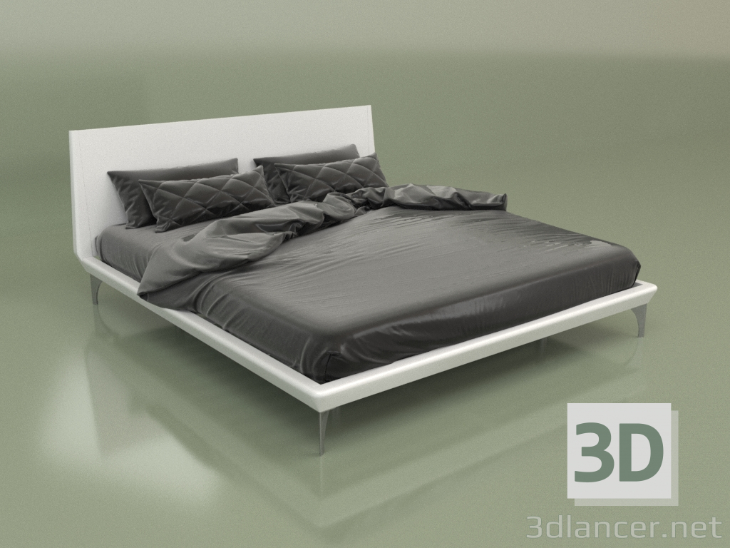 3D modeli Çift kişilik yatak GL 2018 (Beyaz) - önizleme