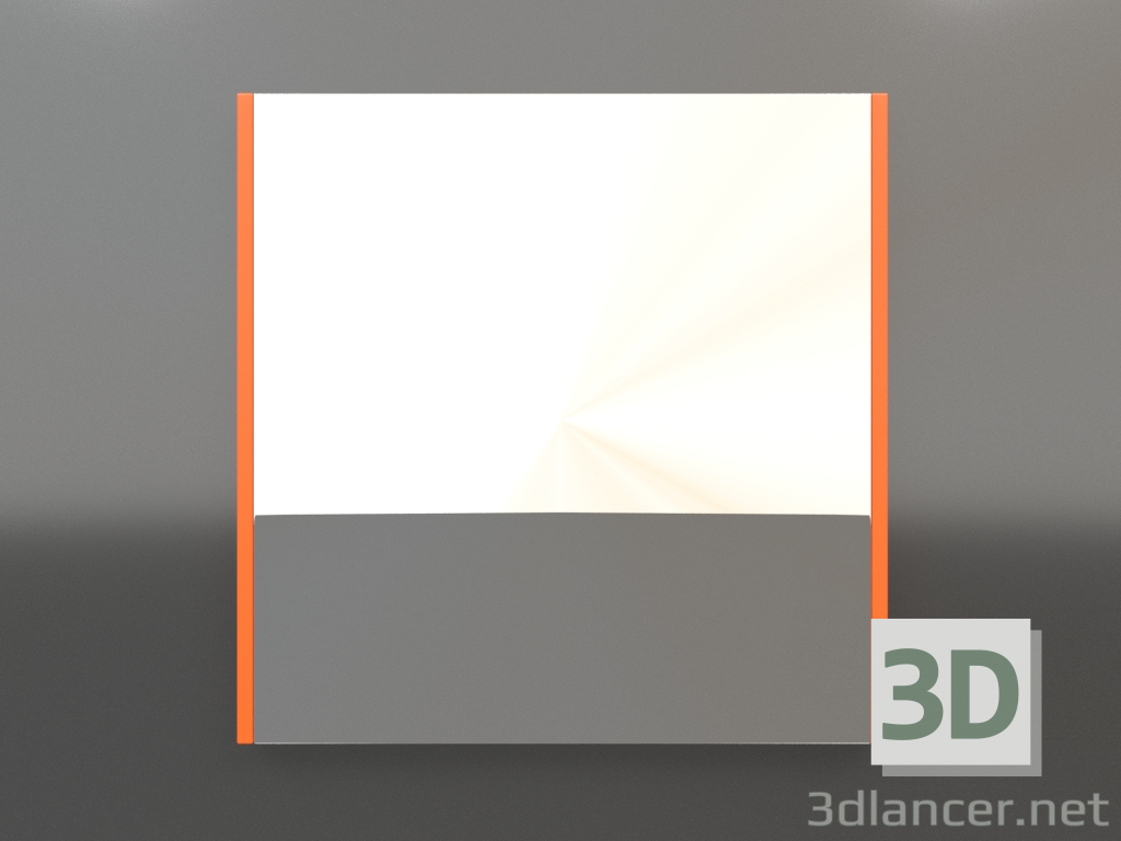 3d модель Зеркало ZL 01 (400х400, luminous bright orange) – превью